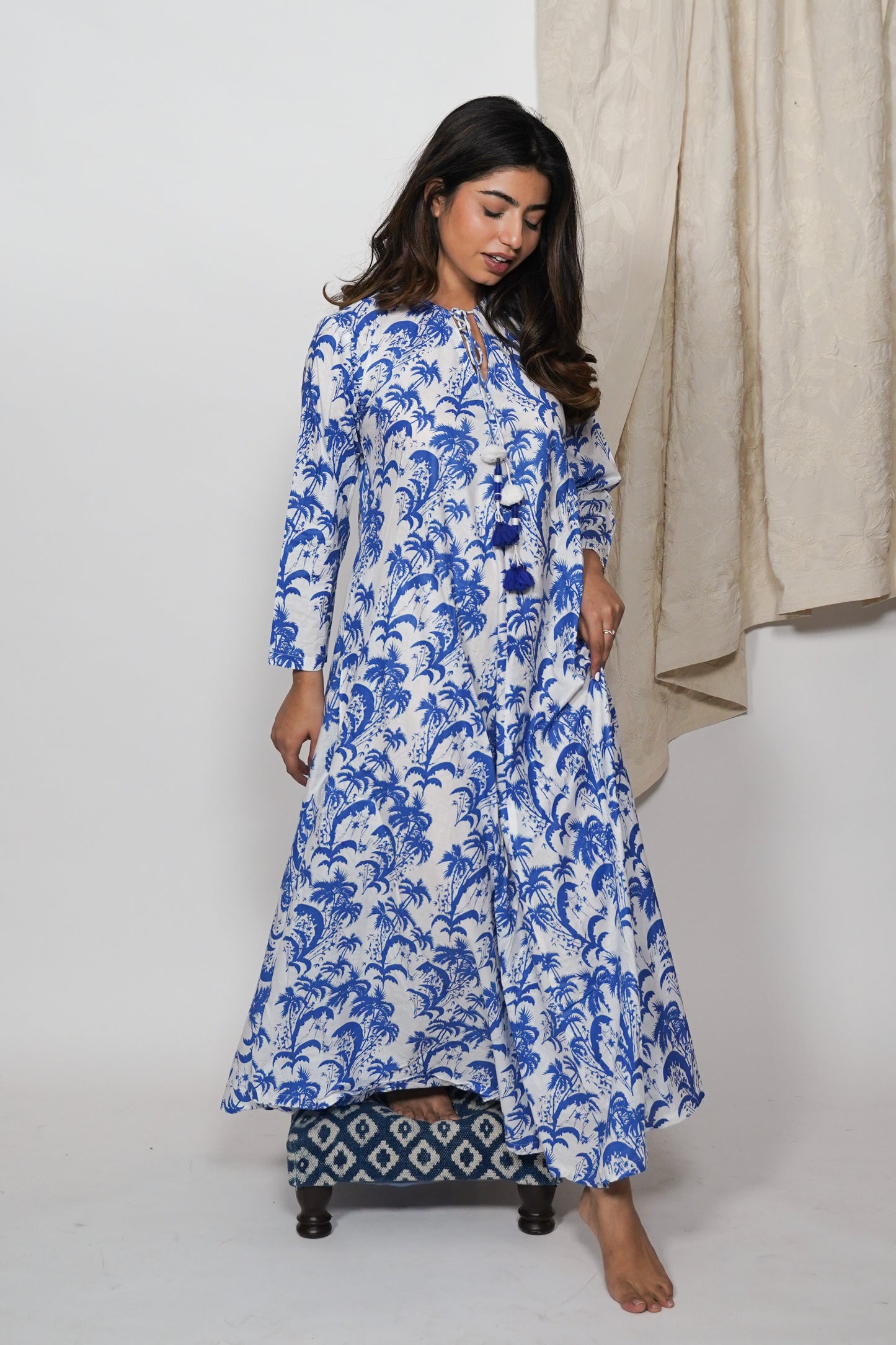 Cotton Dress - Goan Palm
