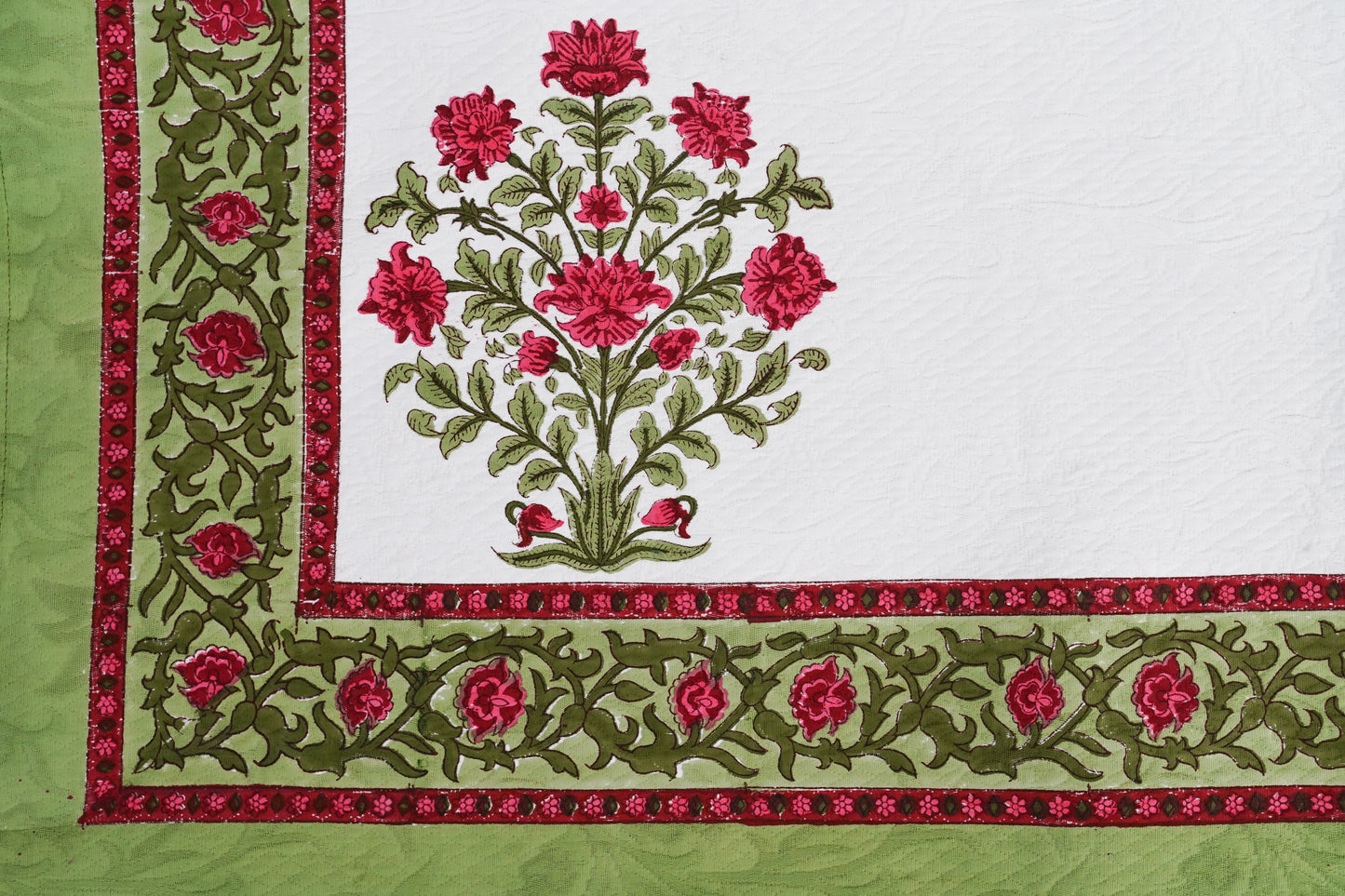 Periyar Cotton Bedspread - Fiddle Fig Boota