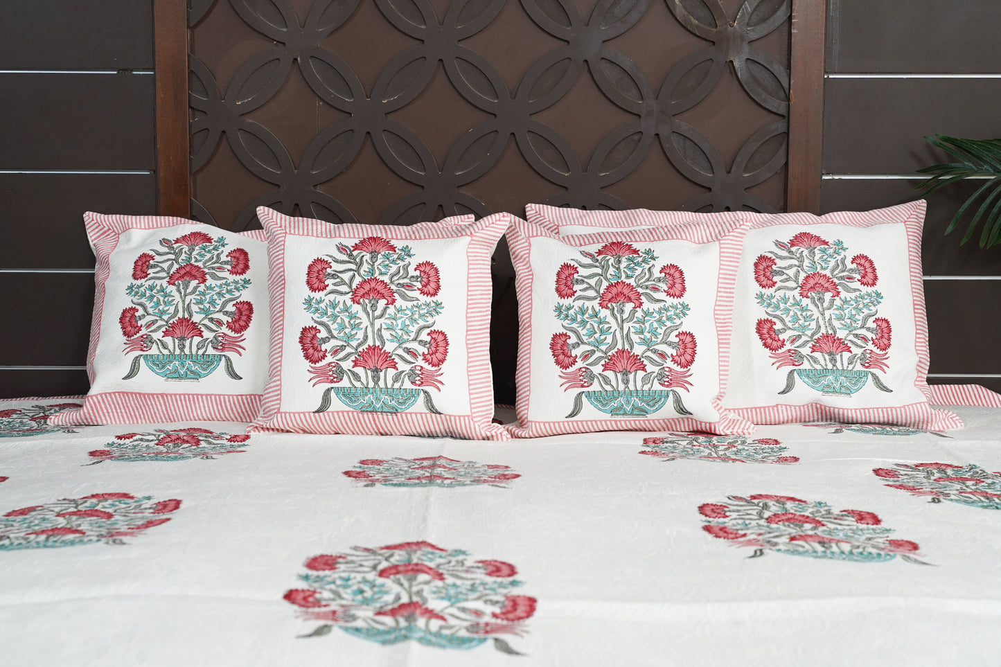 Periyar Cotton Bedspread - Jade Pot