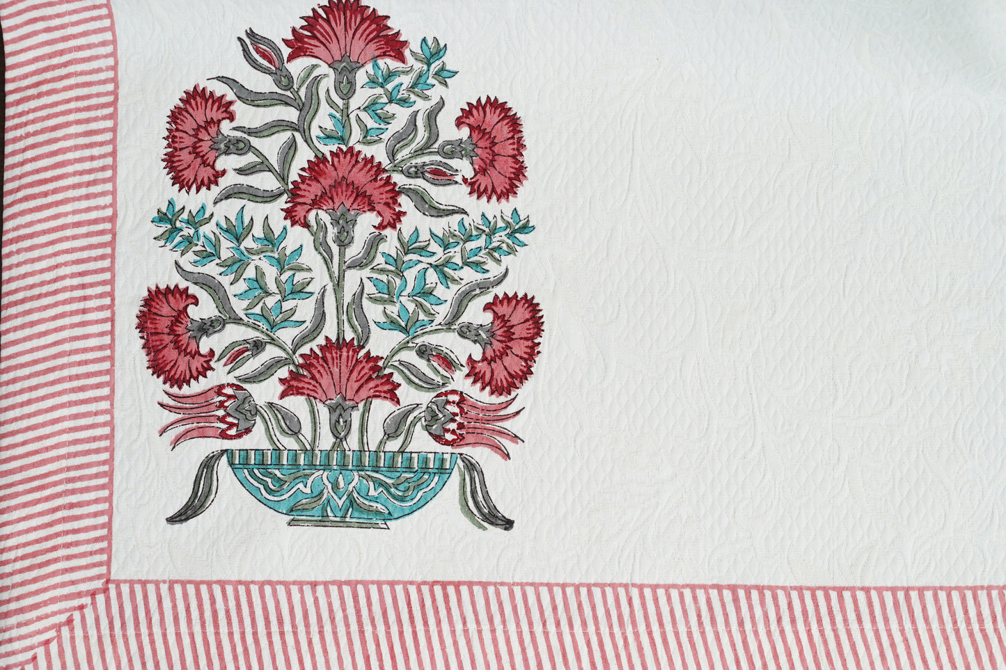 Periyar Cotton Bedspread - Jade Pot