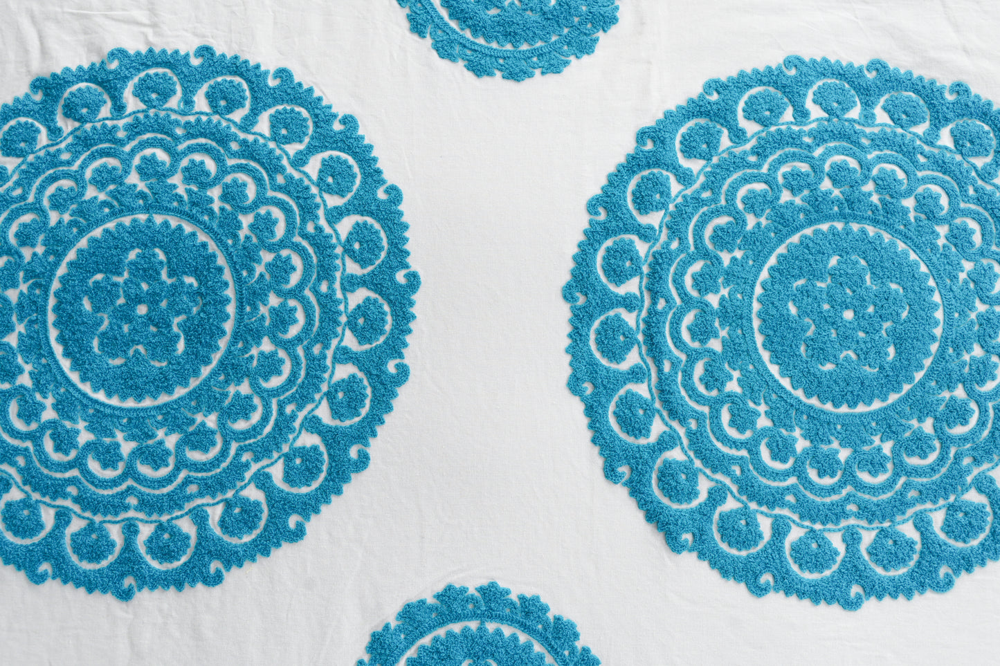 Mandala Suzani Bedcover - Baby Blue