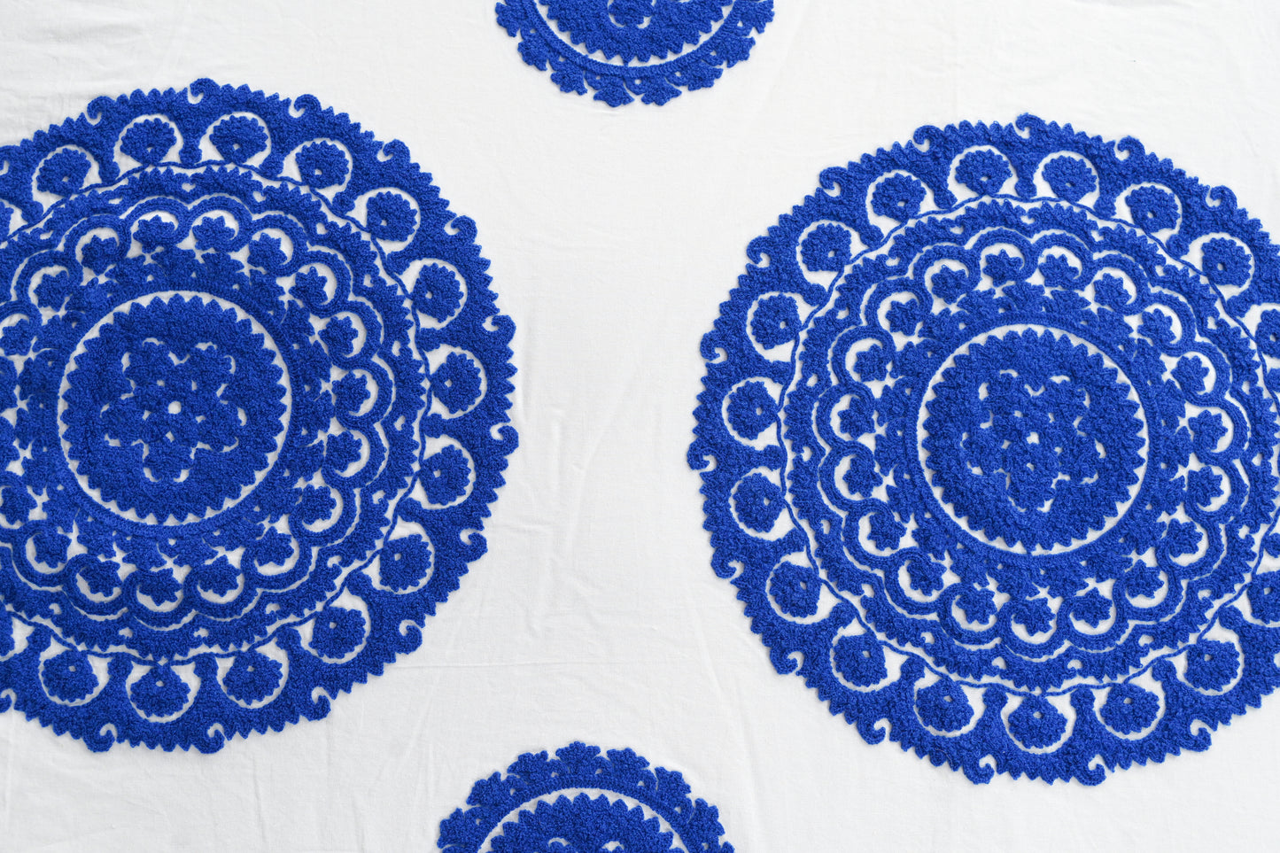 Mandala Suzani Bedcover - Cobalt