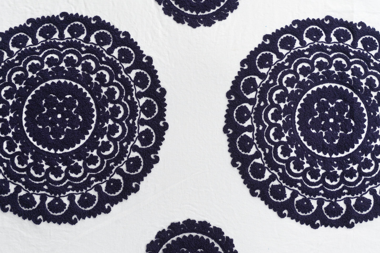 Mandala Suzani Bedcover - Navy