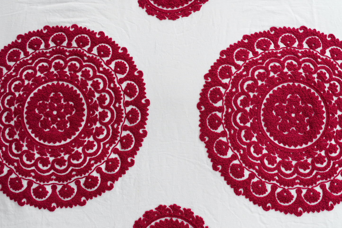Mandala Suzani Bedcover - Cherry