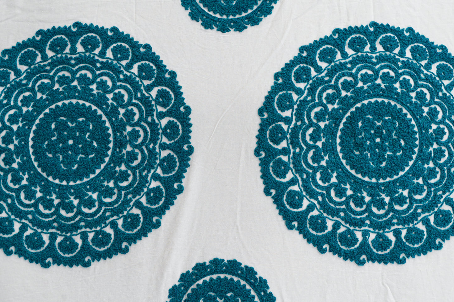 Mandala Suzani Bedcover - Aquamarine