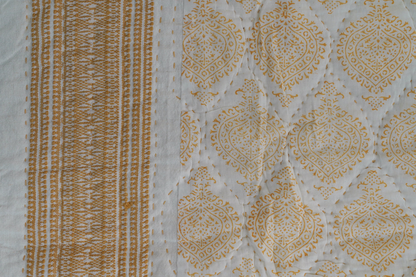 Amber Bagh Block Print Razai - Amber