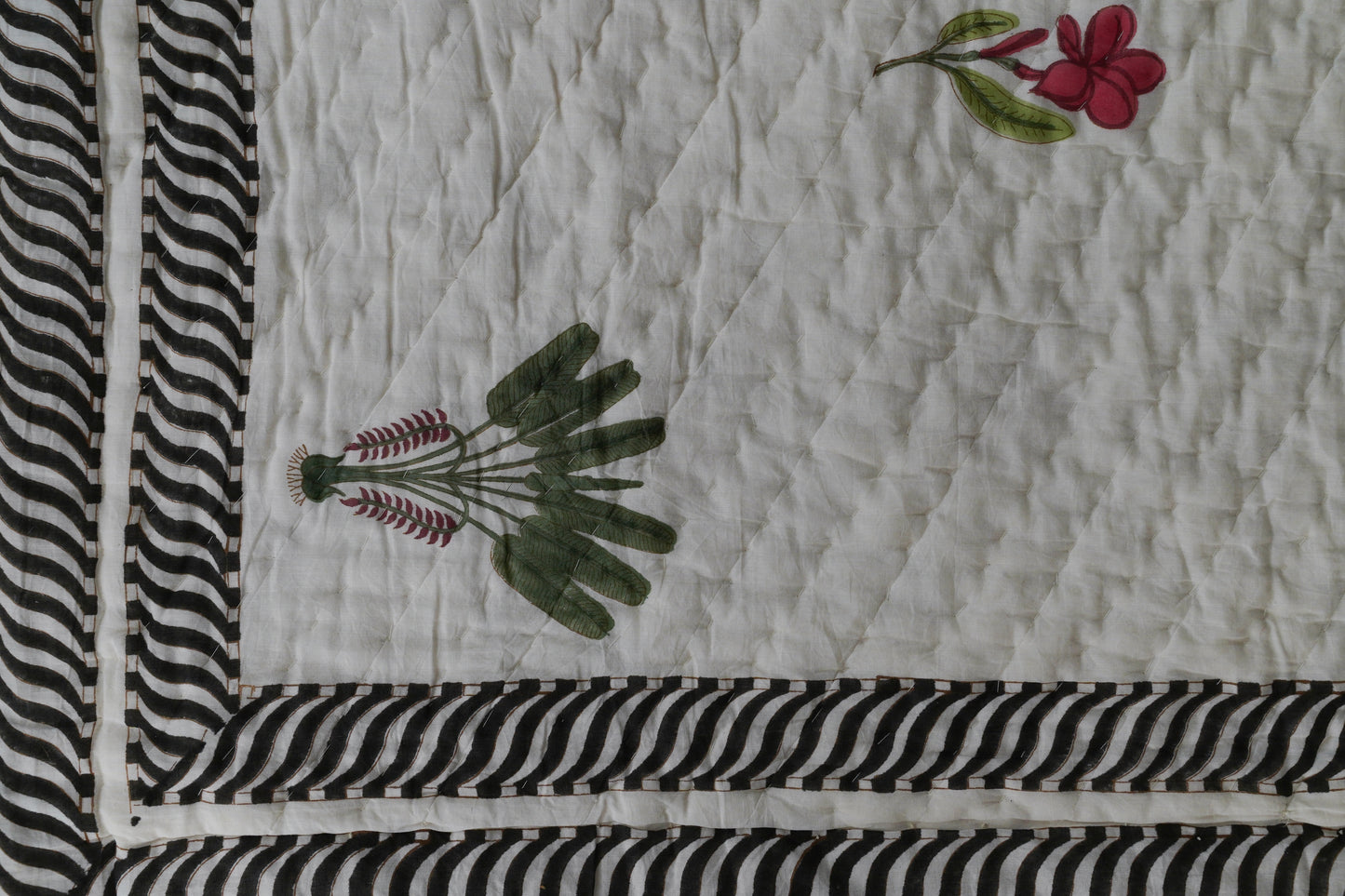 Palm Ghati Block Print Cotton Razai