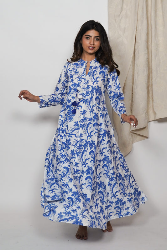 Cotton Dress - Goan Palm