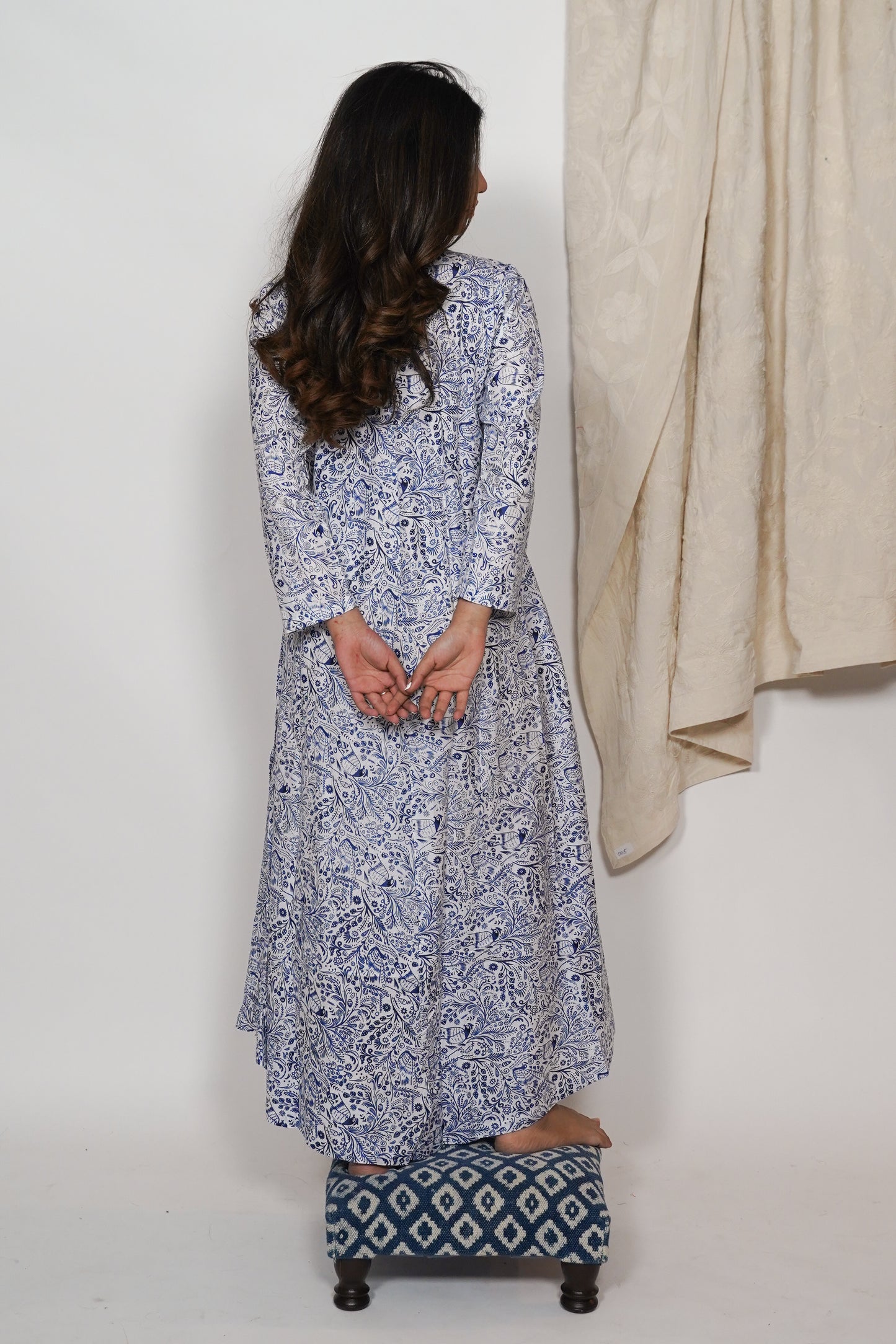 Cotton Dress - Blue Bird