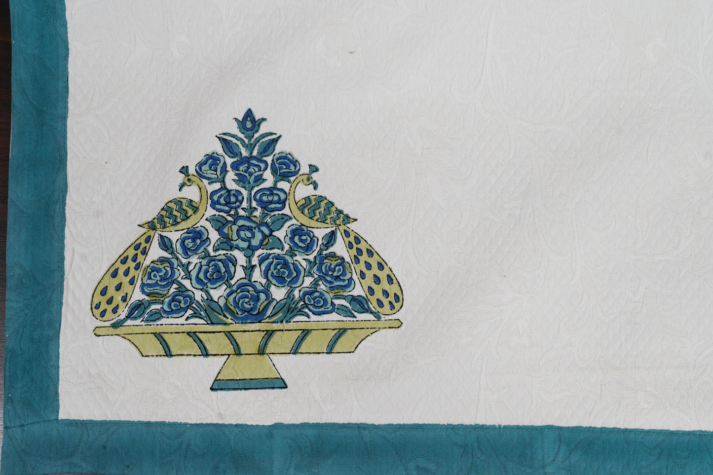 Periyar Cotton Bedspread - Pecock
