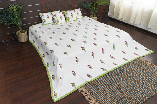 Periyar Cotton Bedspread - Shrub Boota