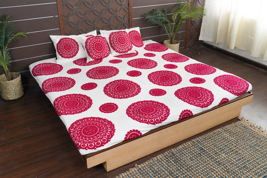 Mandala Suzani Bedcover - Cherry
