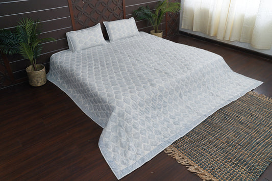 Amber Mughal Block Print Razai - Blue