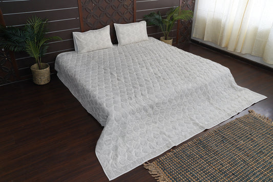Amber Mughal Block Print Razai - Gray