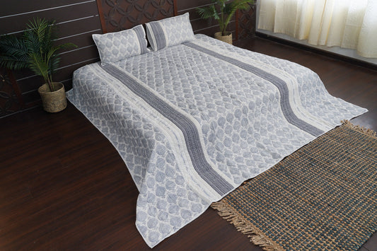 Amber Bagh Block Print Razai - Indigo