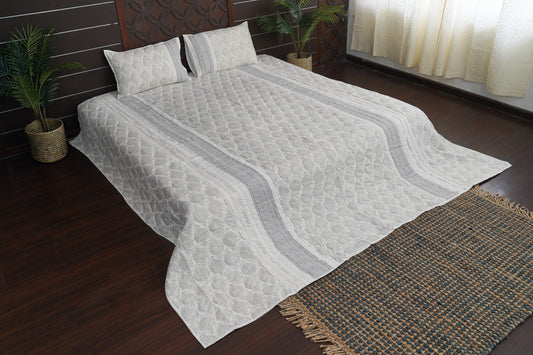 Amber Bagh Block Print Razai - Gray