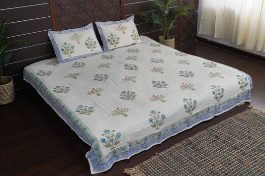 Banfool Rosa Slub Cotton Comforter - 2 Pillow Covers