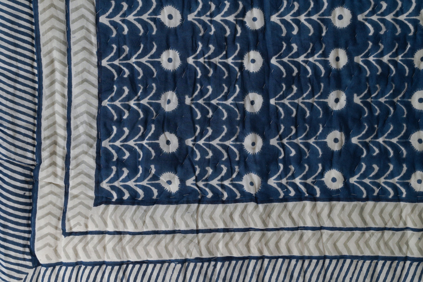 Neela Bagh Block Print Cotton Razai