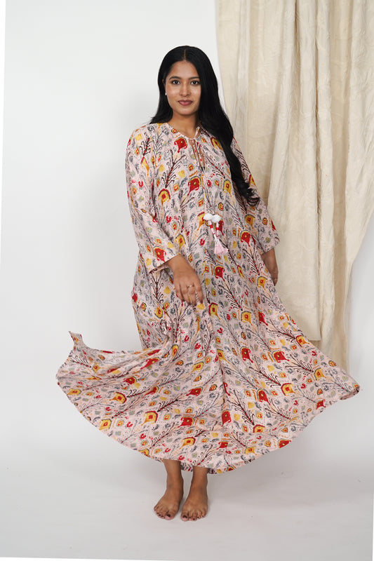 Cotton Dress - Multi Ikat