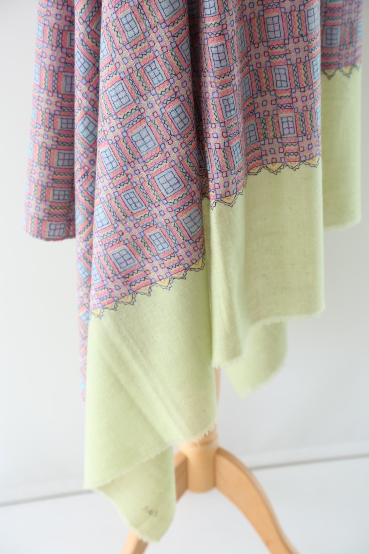 Papier Mache Embroidery Pashmina Shawl 'Symmetry'