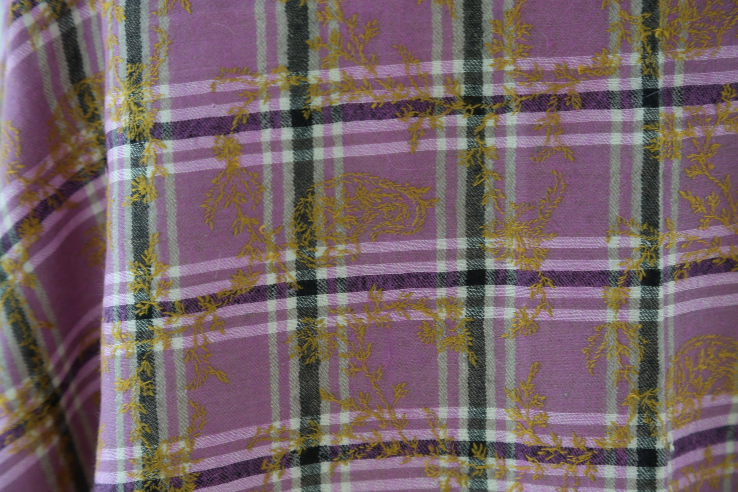 Kohinoor Check Hand Embroidered Pashmina Shawl