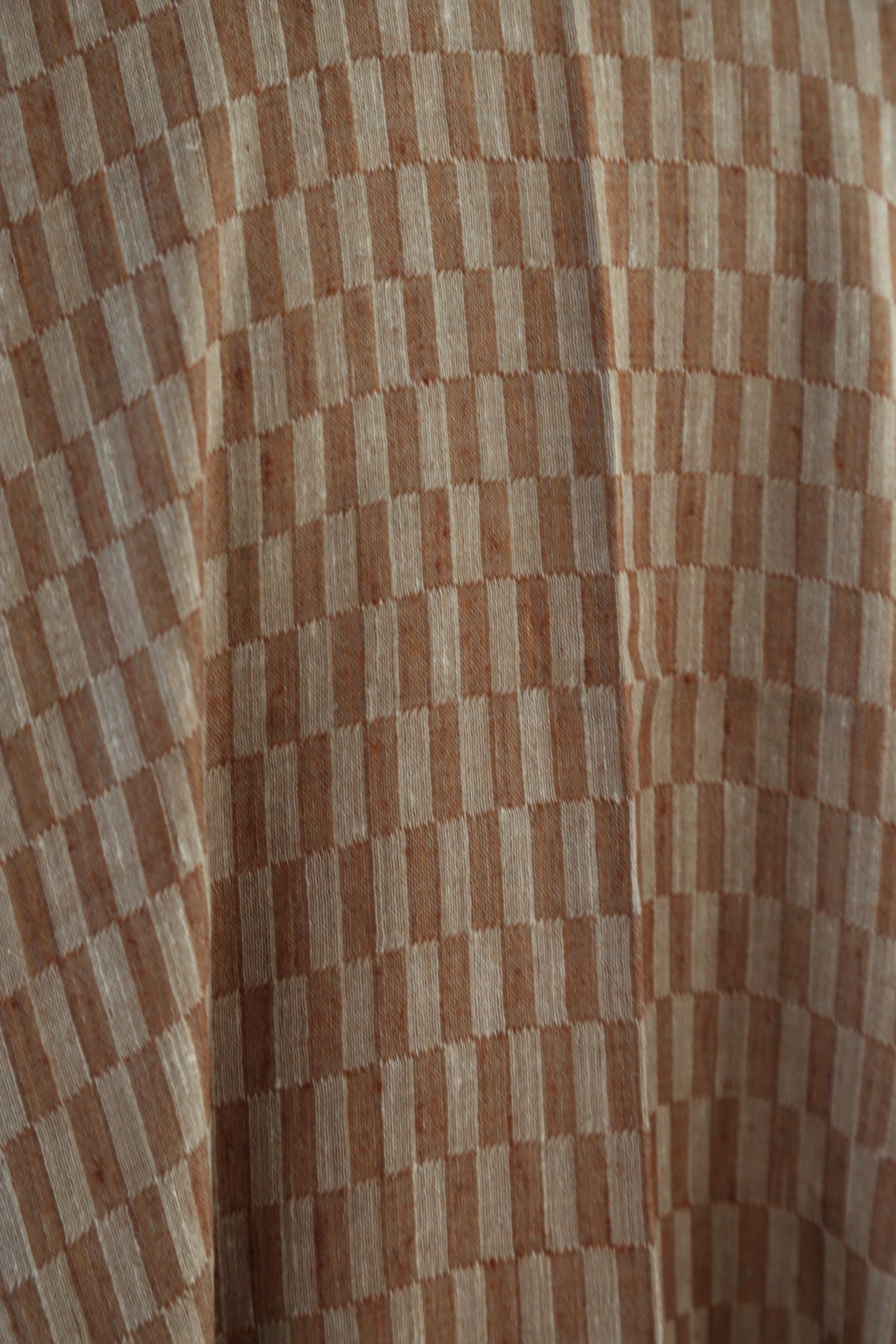 Chakor Patterned Check Pashmina Shawl Brown