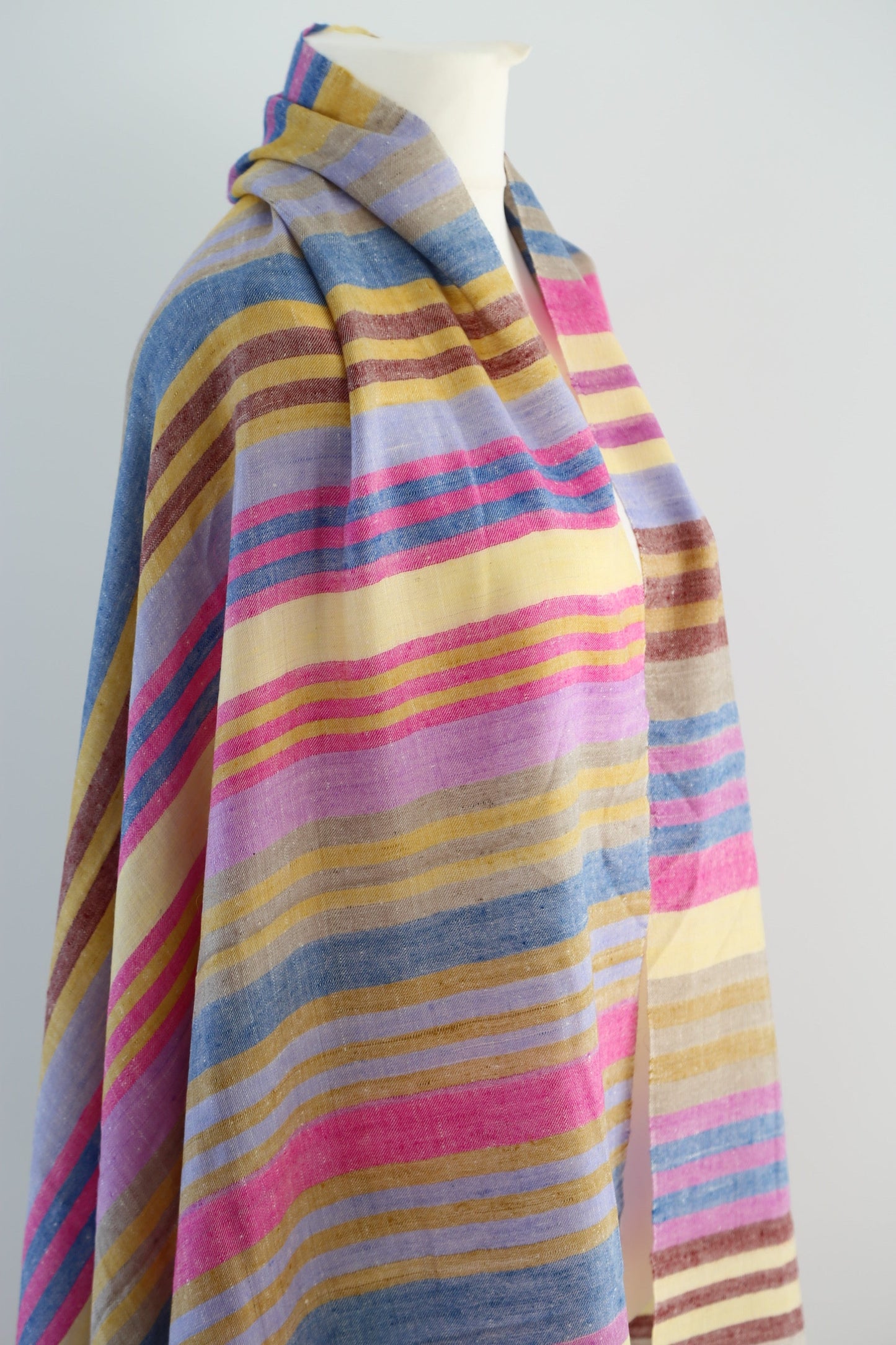 Candy Stripes Handmade Pashmina Shawl